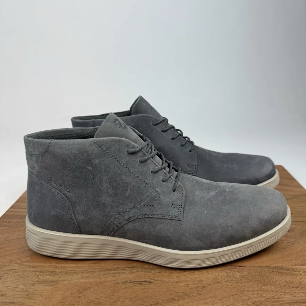 Mens Ecco S-Lite Hybrid‎ Chukka Boot Leather Shoes Size EU 42 US 8-8.5 M EUC